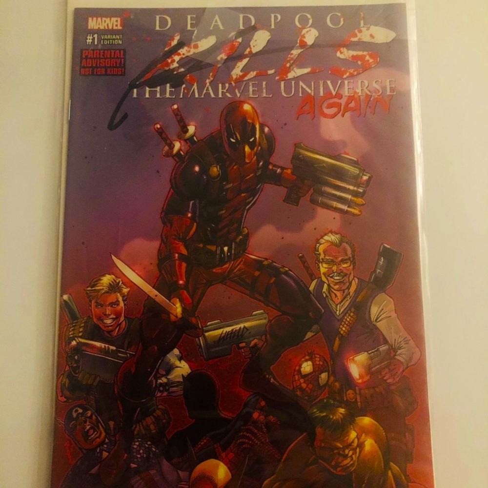 Deadpool Magazine & Poster Autographed by Creator